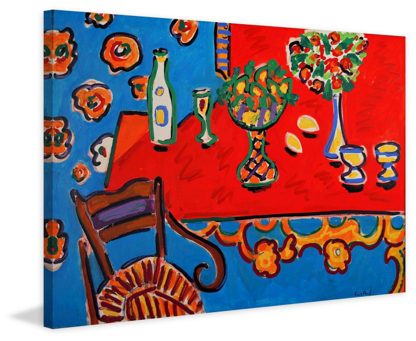 Marmont Hill "Red Table" by Wayne Ensrud Painting Print on Canvas