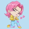 thumbnail image 2 of Mens KPop Demon Hunters Chibi Romance Heart T Shirt, 2 of 4