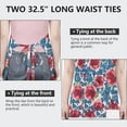 thumbnail image 6 of Pioneer Flower Floral Print Pattern Apron-Garden Aprons for Women with Pockets-Cotton Linen Waterproof Kitchen Cooking Gardening Aprons Adjustable for Kitchen,Cooking,BBQ and Salon 33x27 Inch, 6 of 7