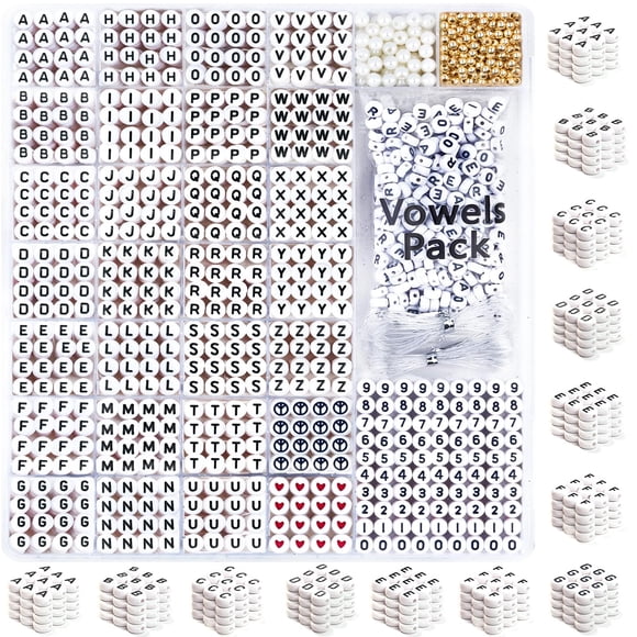 Kit de pulseras de amistad DodoBeads, 1650 unidades, cuentas con letras