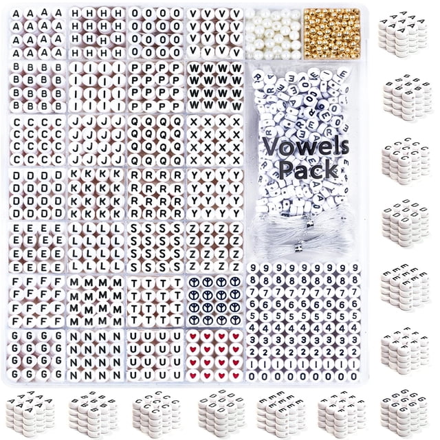 Kit de pulseras de amistad DodoBeads, 1650 unidades, cuentas con letras