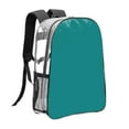thumbnail image 3 of Kdxio Teal Clear Backpack, Transparent Bookbag for School for Women Men, Capacity Clear Bag for College, Travel, 3 of 7