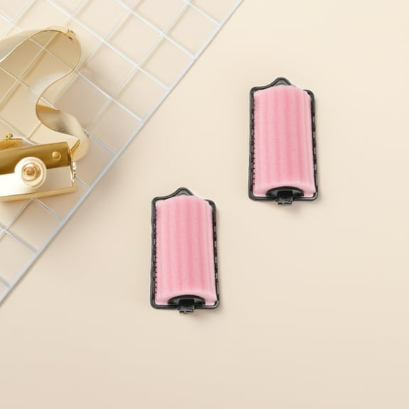 OUNONA Pink Soft Foam Rollers for Hair Styling Damagefree Sponge Curlers for Women 6pcs Comfortable