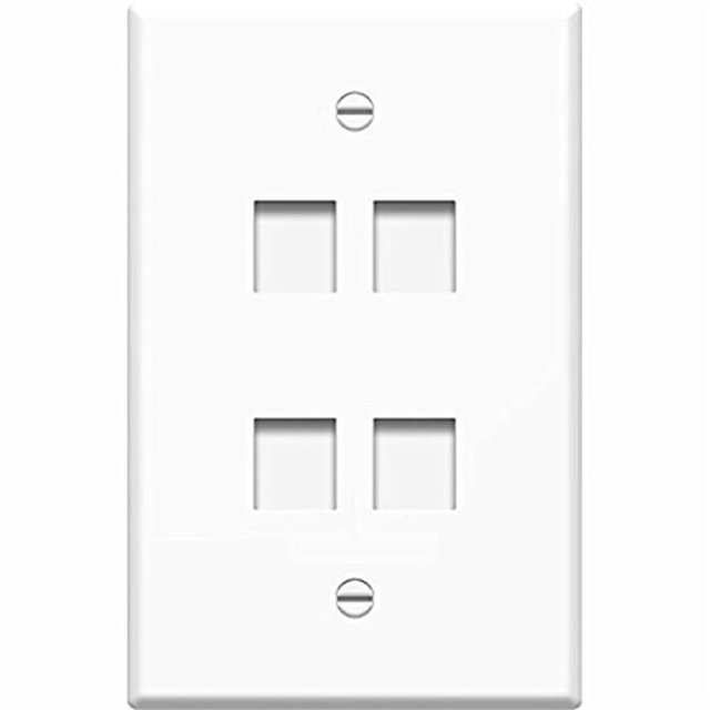 Plaque Murale Keystone Blanche 4 Ports USB Displayport