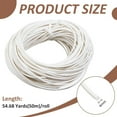 thumbnail image 2 of 54,68 yardas de cordón de ribete de PVC de 4 mm, cordón de poliéster blanco para ganchillo, punto, tejido o adornos en prendas de vestir y cojines., 2 of 9