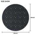 thumbnail image 6 of Dark Blue Sun Moon Pattern Round Tablecloth 60"x60",Wrinkle Wipeable Table Cloth for Kitchen Dining Room Picnic Patio Party, 6 of 6