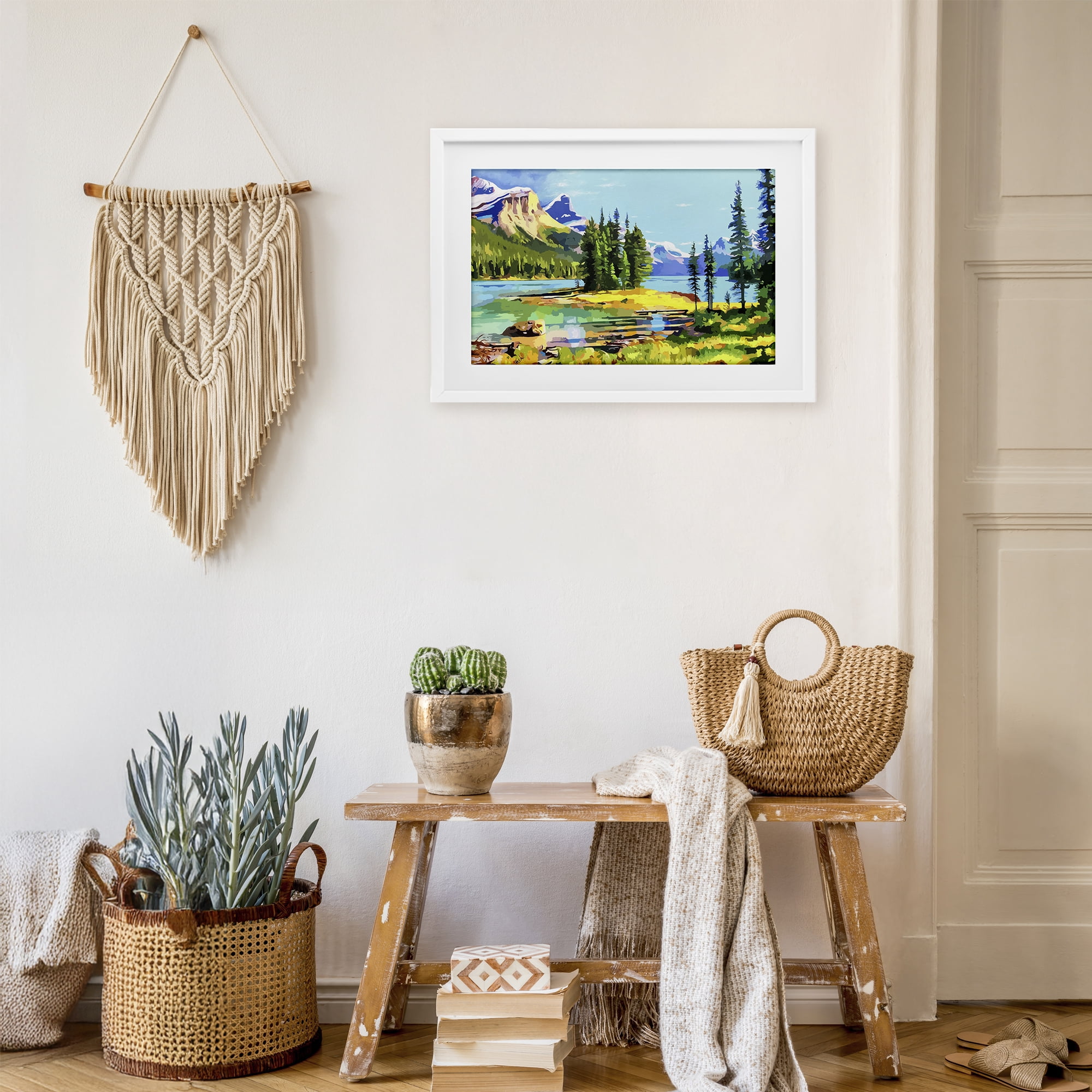 Stupell Industries Alpine Mountain Solitude White Framed Print Under Glass, design by John Jaster