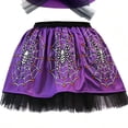 thumbnail image 4 of Mifsaly 3 Pack Kids Girls Halloween Witch Costume Sets Tutu Skirt, Magic Brooms and Witch Hat for 4-10 Years, 4 of 5
