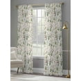 thumbnail image 4 of Herb Flower Texture Sheer Curtains 108 Inch Long 2 Panels, Retro Watercolor Country Farmhouse Light Filtering Rod Pocket Semi Sheer Curtains, Sheer Voile Drapes for Living Room Bedroom, 52"x108", 4 of 5