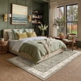thumbnail image 3 of PureCozy 5'x7' Area Rugs for Living Room Vintage Oriental Traditional Soft Low Pile Bedroom Kid Room Dining Room Office Farmhouse Distressed Washable Non-slip Light Green Rugs Carpet, Light Green, 3 of 6
