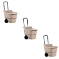 thumbnail image 1 of Suncast Chariot Polyvalent en Poly de 15 Gallons pour Pelouse et Jardin, Taupe (Lot de 3), 1 of 3