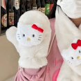 thumbnail image 2 of Guantes de felpa de gato para mujer, bufanda peluda versátil de estilo coreano para estudiantes, para mantener el calor en invierno, novedad de 2024, 2 of 5