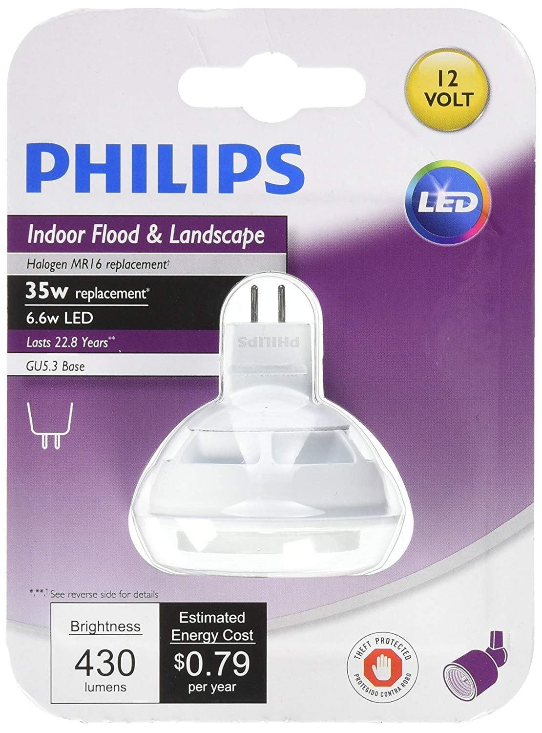 Philips 35 Watt MR16 Bright White Dimmable Energy Star Certified LED Light Bulb, 1-Pack - Walmart.com