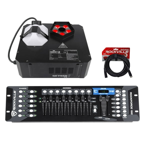Chauvet DJ GEYSER P5 DMX Fog Machine RGBA UV LED Effects Remote DMX Controller