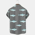 thumbnail image 4 of ZQUUVOU Men's Shirt Short Sleeve Vintage Cuba Beach Summer Button Shirt (Gray,4XL), 4 of 7