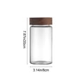 thumbnail image 3 of Glass Food Storage Jar with Airtight Maple Wood Lid for Coffee, Tea, Snacks, and Pantry Organization, 3 of 6