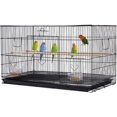 thumbnail image 2 of Topeakmart 30.5''L x 18.5''W x 18''H Rectangle Breeding Flight Cage with Slide-Out Tray for Parrots Parakeets Conures Birds, Black, 2 of 13