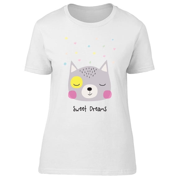Cute Cat Sweet Dreams Tee Women's -Image by Shutterstock