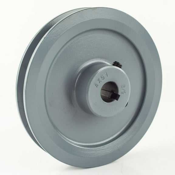 Masterdrive AK51-5/8 Cast Iron 5" Single Groove Pulley V Style A Belt 4L for 5/8 " Shaft
