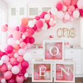 thumbnail image 2 of Cajas de globos de primer cumpleaños para decoraciones de fiesta, decoración de bloques de globos de 1er cumpleaños con una letra, decoración de fiesta de bienvenida de bebé para niño y niña Tan Jianjun  unisex, 2 of 2