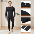 thumbnail image 6 of JZCreator Thermal Underwear Set for men Long Johns with Fleece Lined, Base Layer men Cold Weather Top Bottom Black XL, 6 of 8