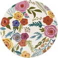 thumbnail image 1 of Unique Loom Blossom Floral Area Rug 5' 3 x 5' 3 Round Ivory/Green, 1 of 1