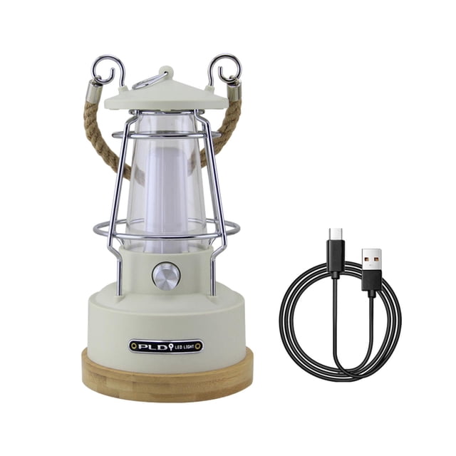 Linterna LED para acampar, luz para tienda de campaña y 3 modos de luz, lámpara de camping para patio de campamento blanco