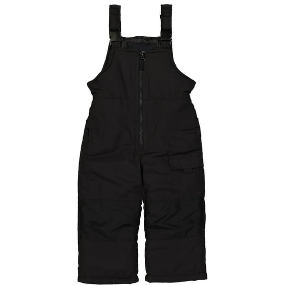 Unisex Classic Heavyweight Winter Snow Bib Ski Pant Snowsuit for Boys and Girls, Black 5/6