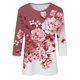 thumbnail image 4 of Fiudx Liquidación de Ofertas Flash Blusa Holgada con Estampado de Pascua y Cuello Redondo Retro de Manga Tres Cuartos a La Moda para Mujer, 4 of 4