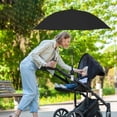 thumbnail image 4 of Sktrjpolfis Chair Umbrella with Clamp, 360° Adjustable Beach Umbrella, 83cm Diameter, UV Protection Rainproof Outdoor Umbrella, 4 of 6