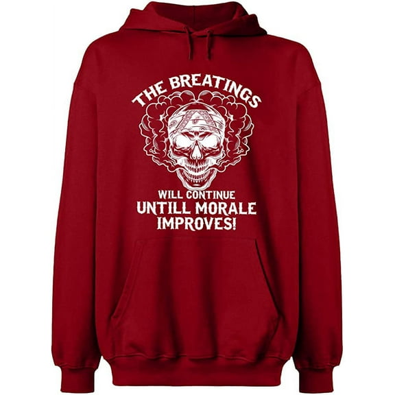 Unisex Hoodie Sweatshirt, Breating Morale Improves, Custom Sweater, Slim Fit, Long Sleeve Sweater - Antiquee Cherry Small