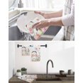 thumbnail image 5 of Easter Kitchen Dish Towels for Drying Dishes Set of 3, Spring Rabbit Feet Eggs Botanical Blooms Flowers Waffle Weave Microfiber Hand Tea Bathroom Towels Quick Dry & Absorbent Towel 12x12, 5 of 7