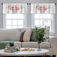 thumbnail image 5 of LALILO Kitchen Curtain Valance Watercolor Flowers Chic Vintage Rod Pocket Window Curtain 52"x 18" Set of 2, 5 of 7