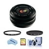 XF 18mm f/2.0 Lens, Bundle with Hoya NXT Plus 52mm CPL Filter, 52mm UV Lens Filter, 32GB SDHC Card, Cleaning Kit, Microfiber Cloth