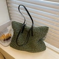 thumbnail image 4 of HLSOHJP Women Handbag Summer Beach Bag Rattan Woven Handmade Knitted Straw Large Capacity Totes Leather Women Shoulder Bag Bohemia New, 4 of 6