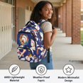 thumbnail image 4 of FUIALDOLG Baseball Bat Ball Print Kids Backpack with Large Capacity, Breathable Strap Front Pocket 17 Inch School Bookbag for Sports Travel, 4 of 9