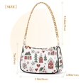 thumbnail image 3 of FORMRS Womens Shoulder Bag with Chain Strap Clutch Purse Cute Tote Handbag, Red Nordic Christmas, 3 of 7