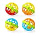 thumbnail image 1 of 1pc Educational Soft Rubber Buckle Ball, New Bright Colorful Design For Crawling And Grasping, Baby Toys For Age 0-1 (Random Color), 1 of 5
