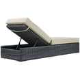 thumbnail image 4 of Modway Summon Aluminum and Rattan Patio Chaise Lounge in Canvas/Beige, 4 of 5