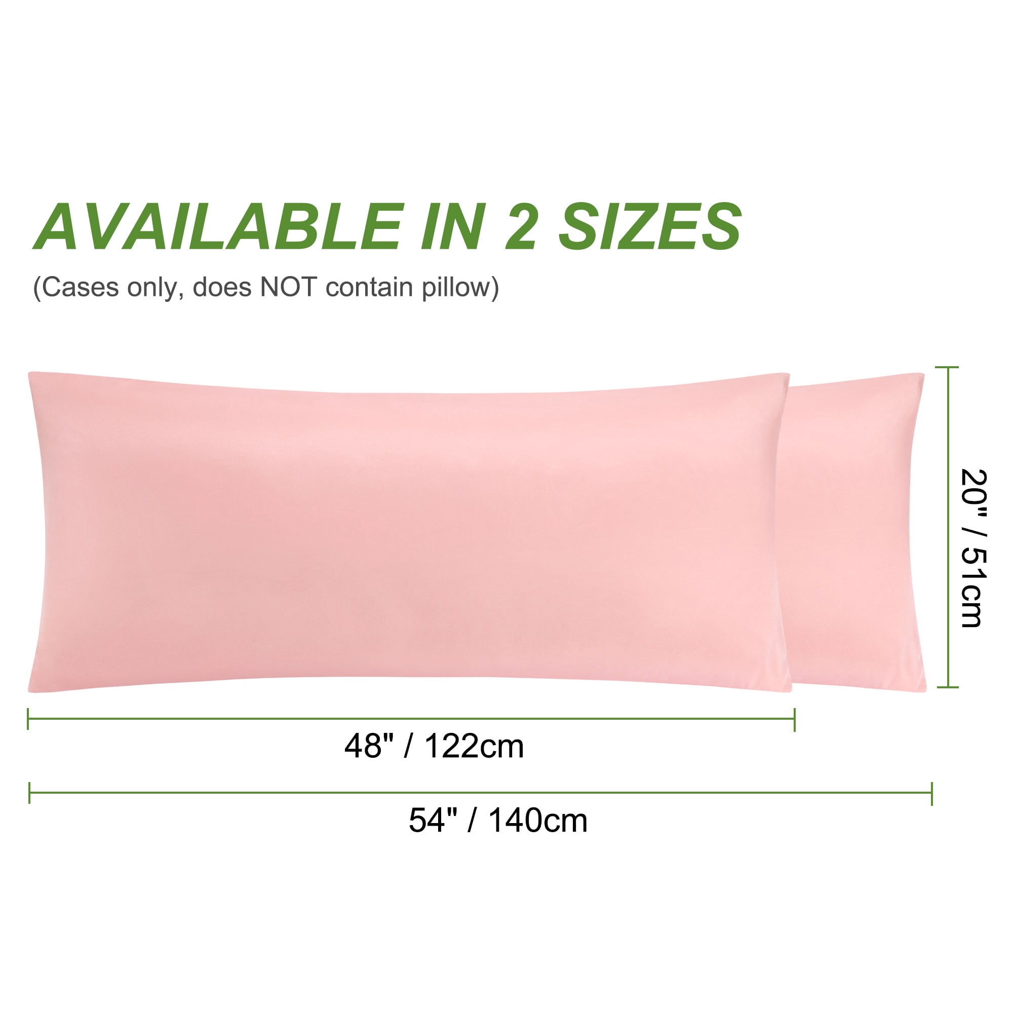 Unique Bargains Zipper Closure Body Pillowcase 1Pc Pink 20"x48"