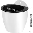 thumbnail image 6 of ZEONHAK 10 Pack 6.3 Inch Self Watering Hanging Planters, Wall Hanging Plastic Plant Pot with 10 Hooks and Ropes, White, 6 of 6