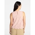 thumbnail image 4 of Time and Tru Women's and Women's Plus Sleeveless Cotton Eyelet Top, Sizes XS-4X, 4 of 6