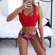 thumbnail image 4 of Traje de baño de 2 piezas con cintura alta y tirantes cruzados para mujer OAVQHLG3B Store lin121212, 4 of 4