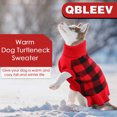 thumbnail image 6 of QBLEEV Pet Dog Sweaters Dress for Small Medium Dogs,Dog Knitwear Warm Turtleneck Pullover Puppy Sweater，Cute Pet Plaid Vest Dress with Leash Hole, Cozy Pet Fall Winter Clothes Christmas Apparel, 6 of 10
