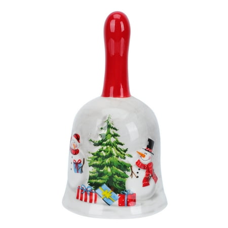 

Hemoton 1Pc Ceramic Hand Bell Festival Shaking Bell Christmas Hand Bells for Party