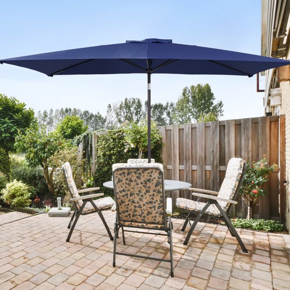 ACEGOSES 10 x 6.5ft Outdoor Patio Table Umbrella with Non-Fading canopy for Garden and Yard,Royal blue