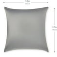 thumbnail image 2 of 18" x 18" Throw Pillowcases (Cover Only) - 85/15 Nylon, Spandex - Luxurious, Silky, Stretchy & Soft - 1 Pcs Solid Color - A Perfect Choice for Couch Chairs Sofa Bed Adult or Kids Bedroom, Dark Grey, 2 of 7