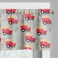 thumbnail image 3 of Ambesonne Transportation Window Valance, Cartoon Train Motifs, 54" X 18", Dark Coral Peach, 3 of 5