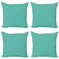 thumbnail image 1 of Abstract Throw Pillow Cushion Case Pack of 4, Wavy Dots Little Circular Ellipse Ovals Gradient Waves, Modern Accent Double-Sided Print, 4 Sizes, Sea Green Azure Blue, by Ambesonne, 1 of 2