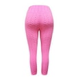 thumbnail image 4 of Jxximdong Capris Pants for Women, Yoga Pants 3/4 High Waist Elastic Opaque Plus Size Sports Leggings with Side Pockets, Pink Women's Cropped Pants, 4 of 6